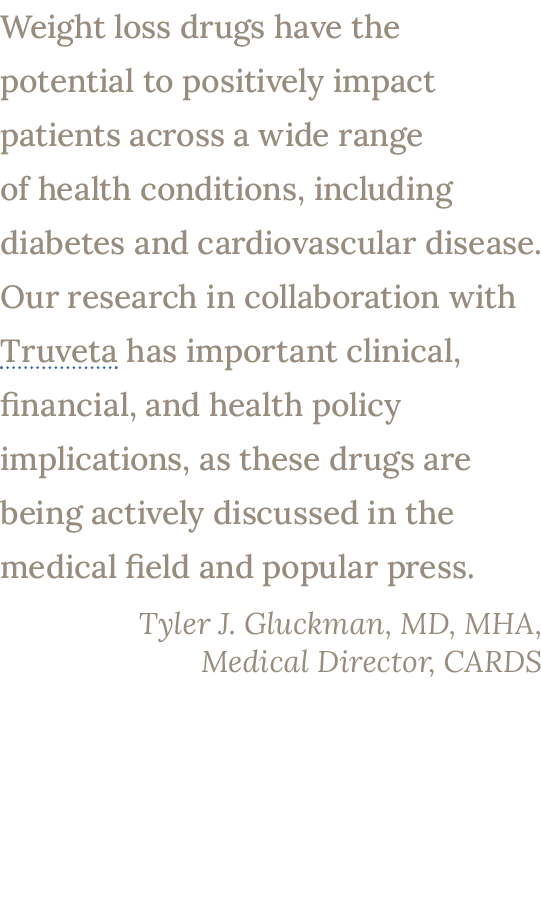 Weight loss drugs have the potential to positively impact patients across a wide range of health conditions, includin...