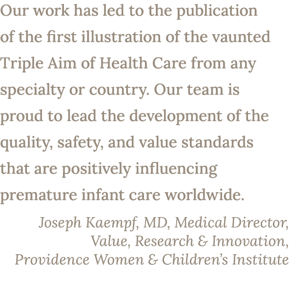 Our work has led to the publication of the first illustration of the vaunted Triple Aim of Health Care from any speci...